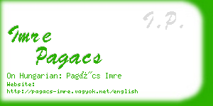 imre pagacs business card